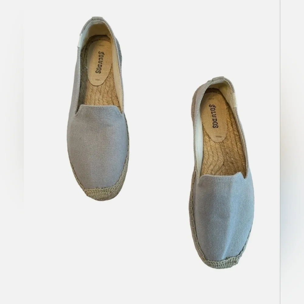 Soludos Canvas Platform Espadrille Shoes Size 8.5